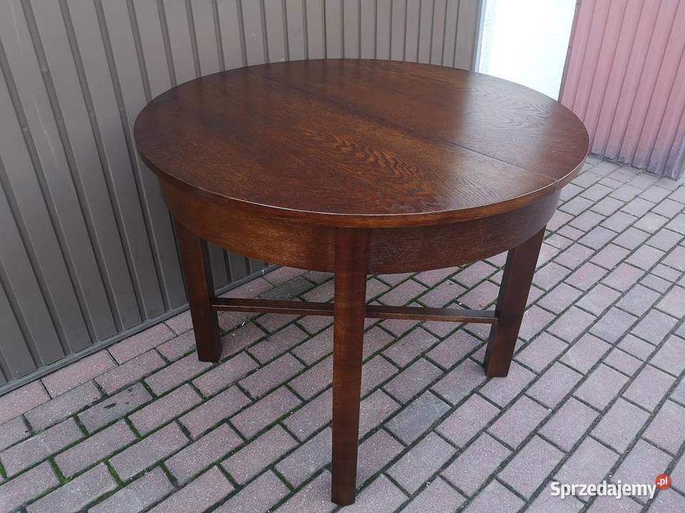 Stół ArtDeco Dębowy Rozkładany Okrągły 100 wielkopolskie sprzedam