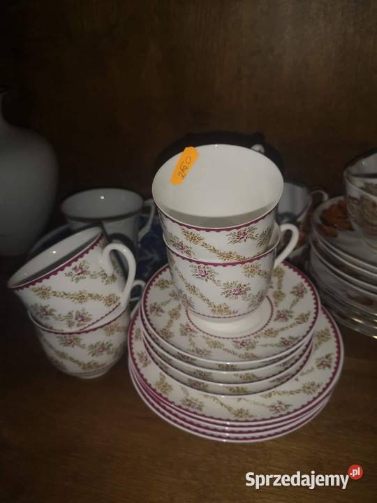 Filiżanka z talerzykiem deserowym Łomonosow pomorskie Gdańsk