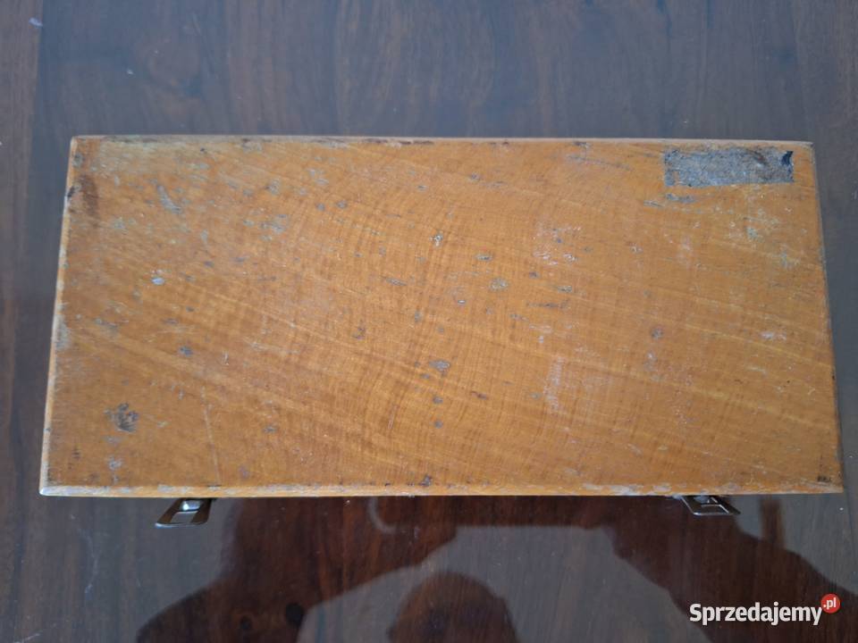 Zestaw odważników niemieckich w drewnianym etui Antyki Gdańsk sprzedam