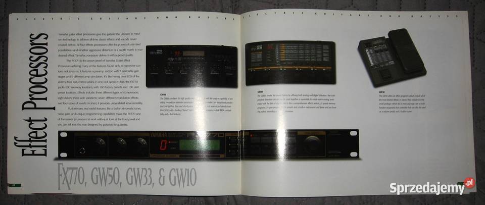 Yamaha Electric Guitars And Basses Catalog 1995 Gitary i akcesoria Kępice