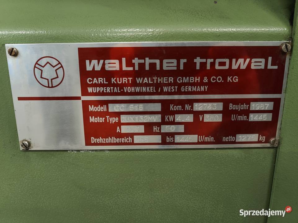 POLERKA WIBRACYJNA WALTHER TROWAL CC 515 Trzebunia