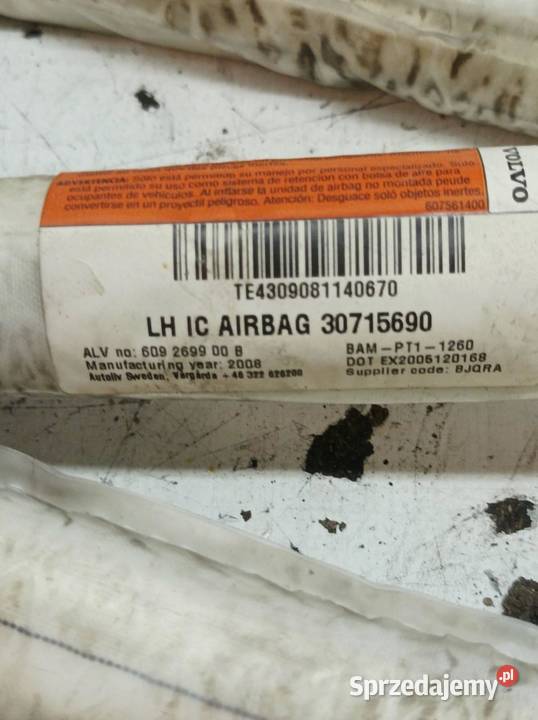 KURTYNA LEWA PRAWA KOMPLET 30715690 Volvo S80 II osobowe