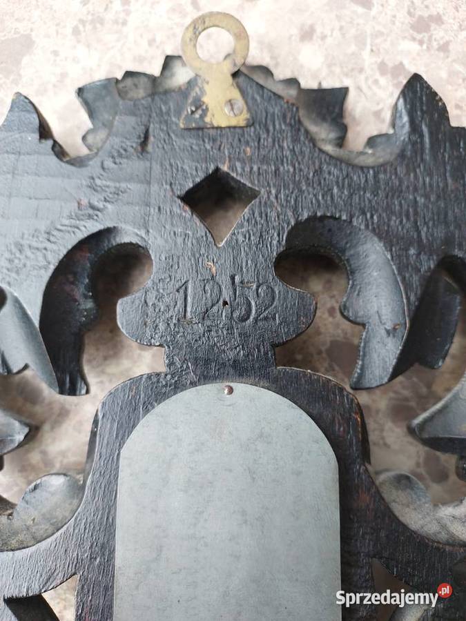Stary secesyjny barometr termometr stacja pogody Tczew
