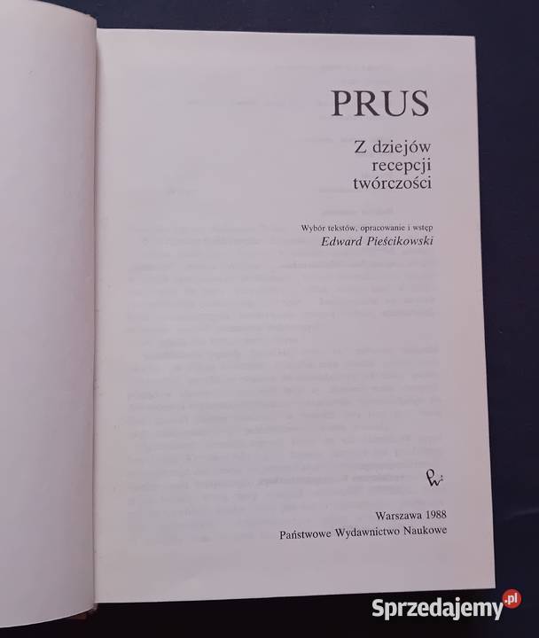 Prus z dziejów recepcji twórczości PWN 1988 r Koźminek