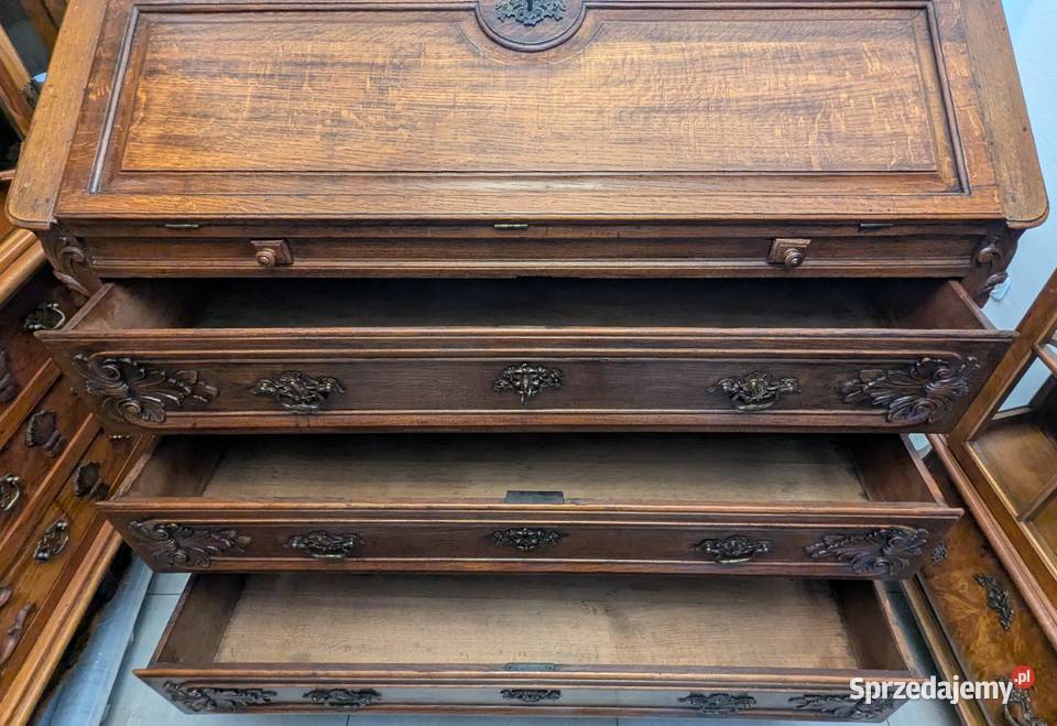 potęzny wspaniały dębowy sekretarzyksklep Dąbrowa Górnicza