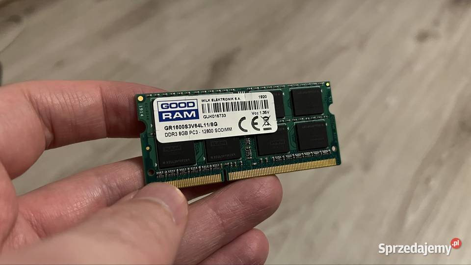 GOODRAM 8 GB SODIMM DDR3 1600MHz 135V LOW GoodRam Warszawa