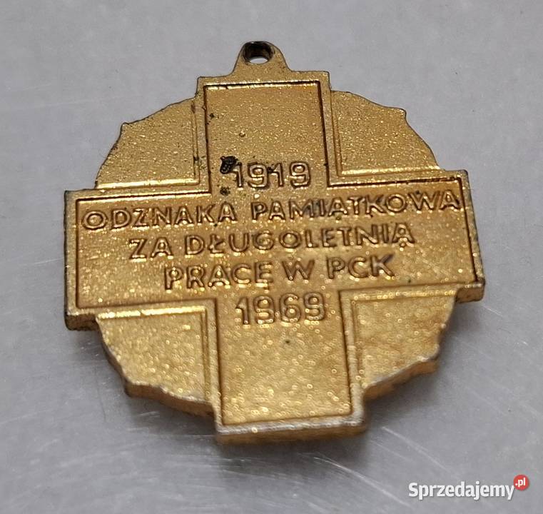 Odznaka PCK 50 długoletnią pracę 1919 1969 22mm Czeladź sprzedam