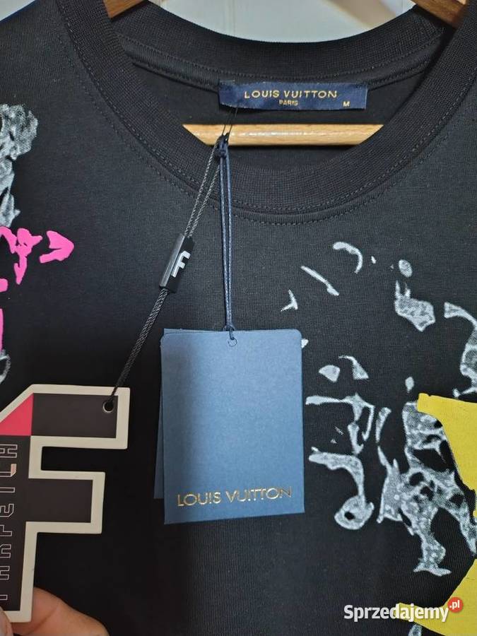 Czarna Koszulka Louis Vuitton M Rozmiar M Września