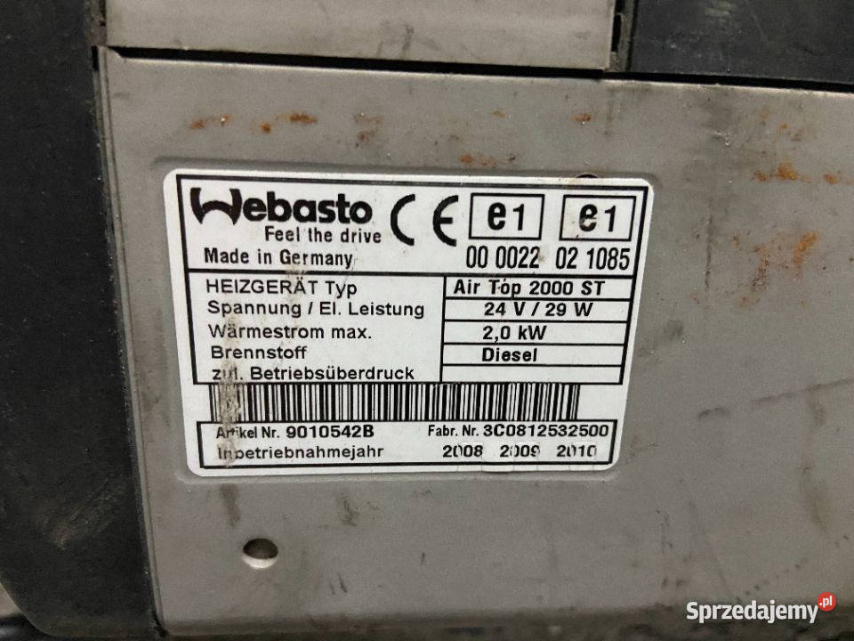 Sterowanie Blok Control Webasto 24V SG1574 Air lubuskie Maszewo sprzedam