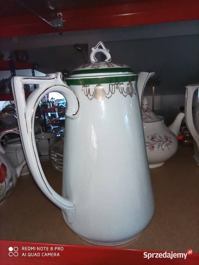 Wielki Dzbanek C T Z Zielonym paskiem Syg z lat Gdańsk
