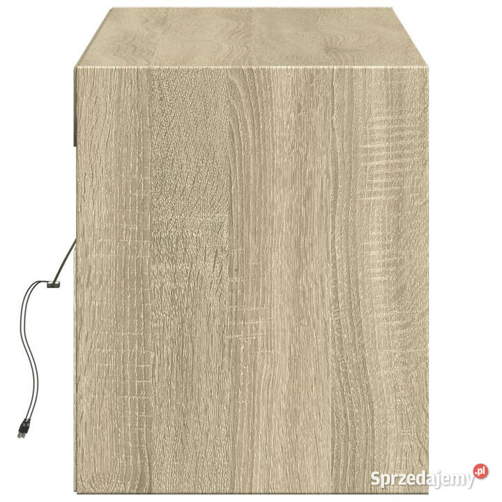 Ścienna szafka TV z LED dąb sonoma 140x31x38 Warszawa sprzedam
