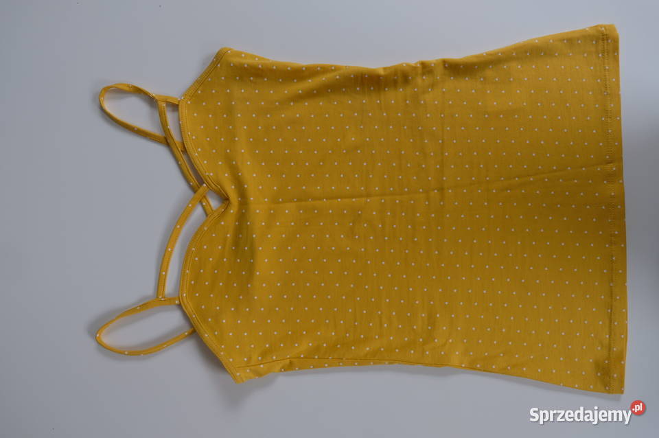 żółty top Tally Weijl xxs 32 kropki dekolt Tally Weijl