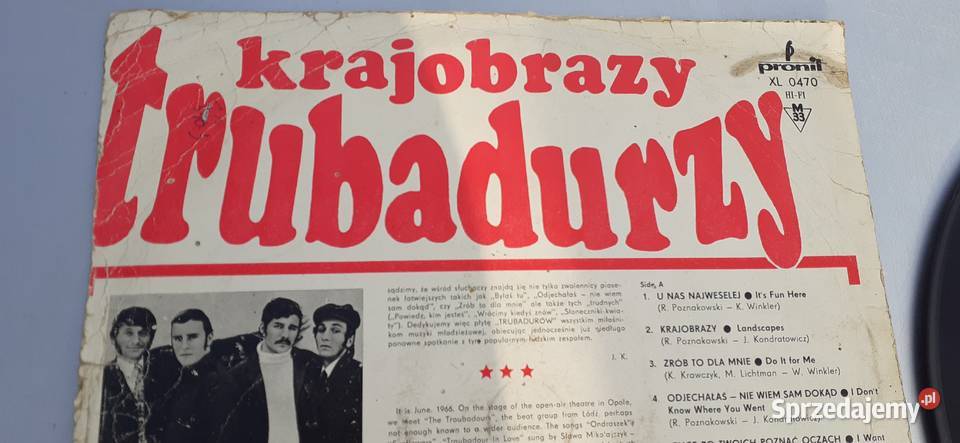 Trubadurzy Krajobrazywinyl vintage pamiątka PRL Tuszkowo