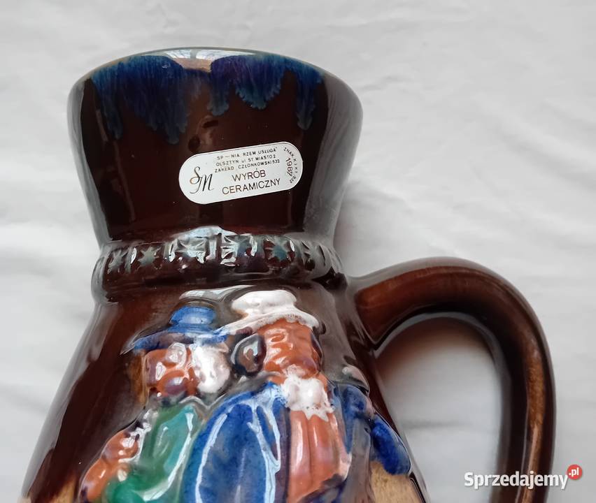 Ceramiczny szkliwiony dzbanek Spnia Usługa wielkopolskie sprzedam