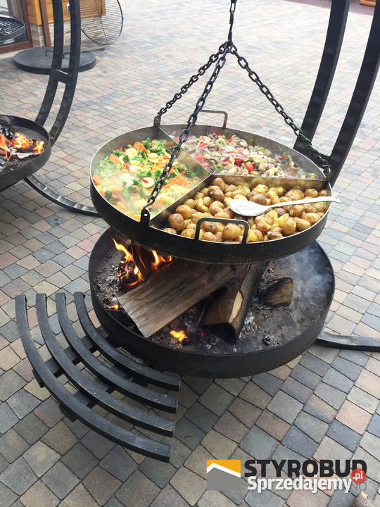 Grill metalowy palenisko grill trójnóg ruszt