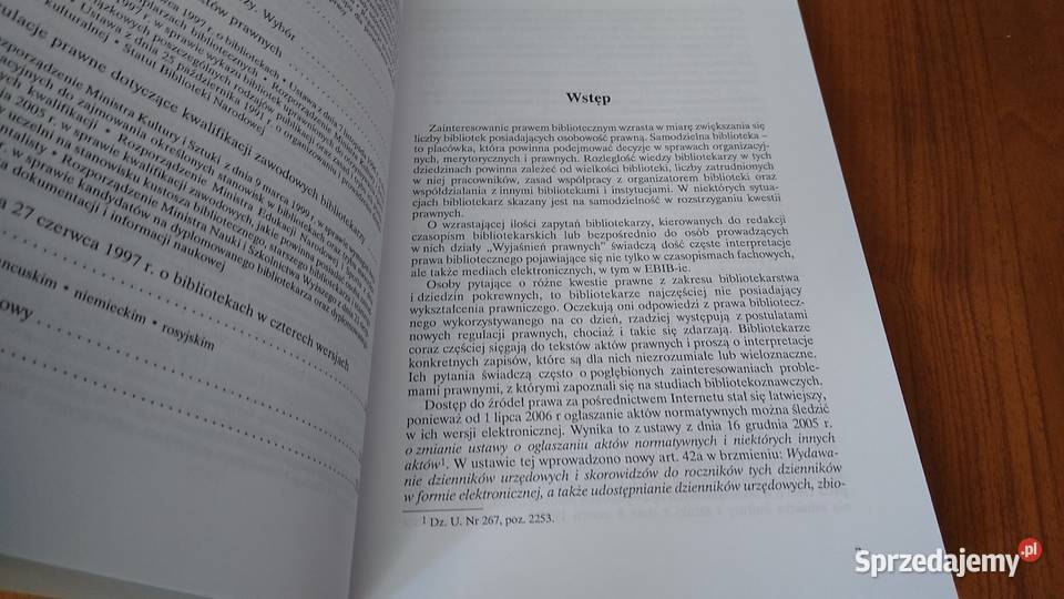 Prawo biblioteczne na co dzień Lucjan Biliński Gdańsk sprzedam