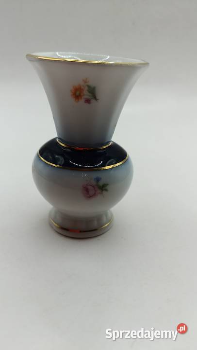 Wazon miniaturowy kobalt i złocenia Zamość sprzedam