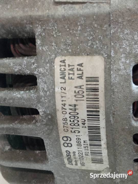 ALTERNATOR 51859044 13 JTD Fiat Grande Punto I Układ elektryczny silnika