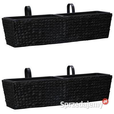 vidaXL Donice 2 hiacynt wodny czarnesku45582