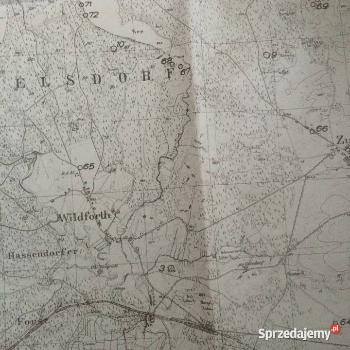 1208 Niemiecka Mapa Prostyni zachodniopomorskie Szczecin