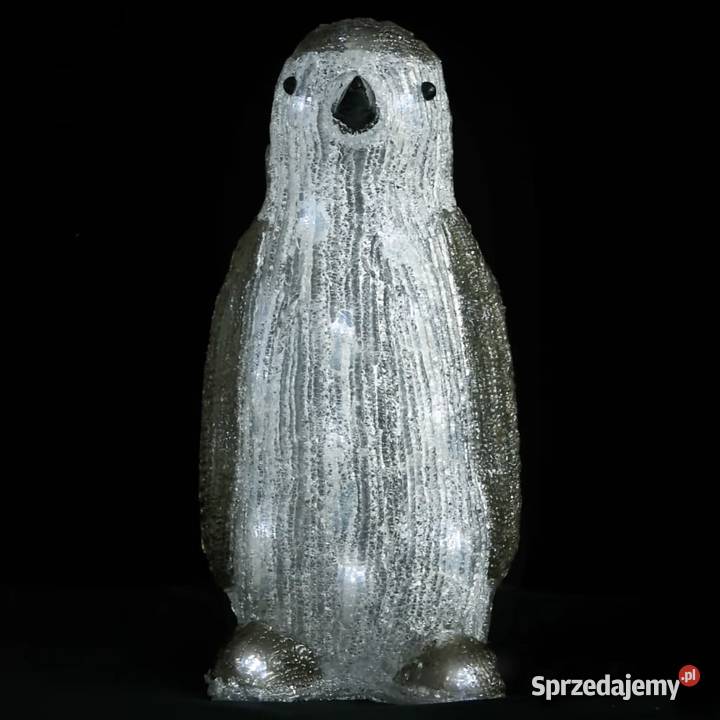 vidaXL Świąteczna akrylowa figurka pingwina z mazowieckie