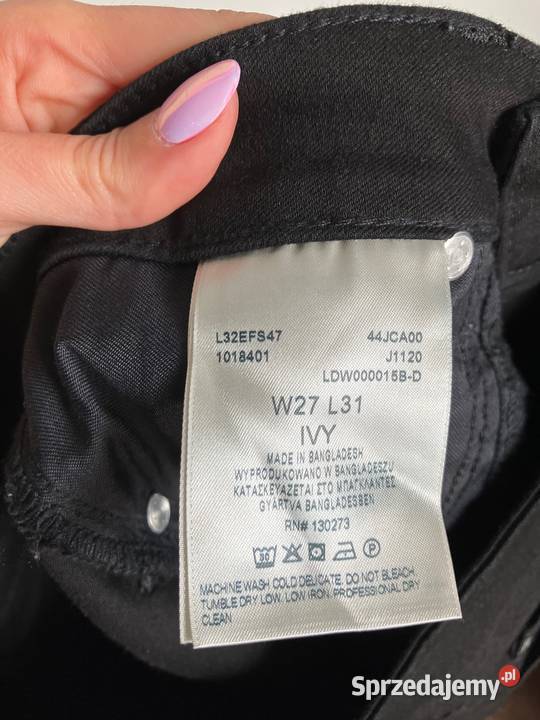 Nowe czarne jeansy Lee Ivy skinny rurki wysoki Rzeszów