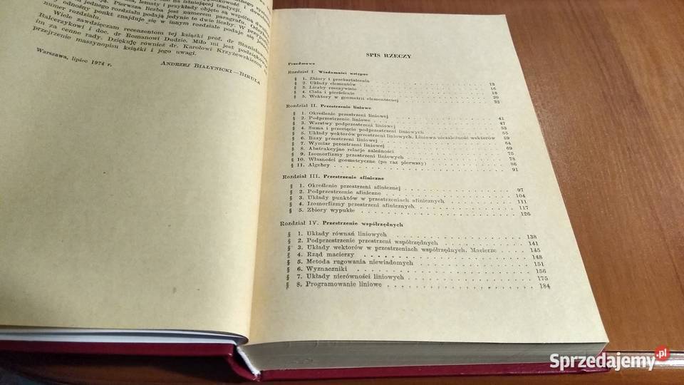 Algebra liniowa z geometrią BiałynickiBirula BM Gdańsk