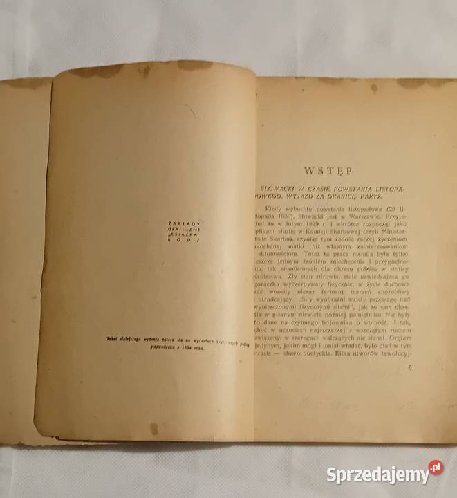 Juliusz Słowacki Kordian Sp Wyd Ksiażka 1946 r