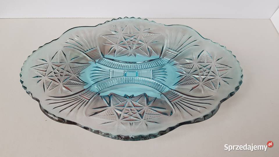 Iryzowana patera półmisek Ząbkowice Hortensja Dąbrowa Górnicza