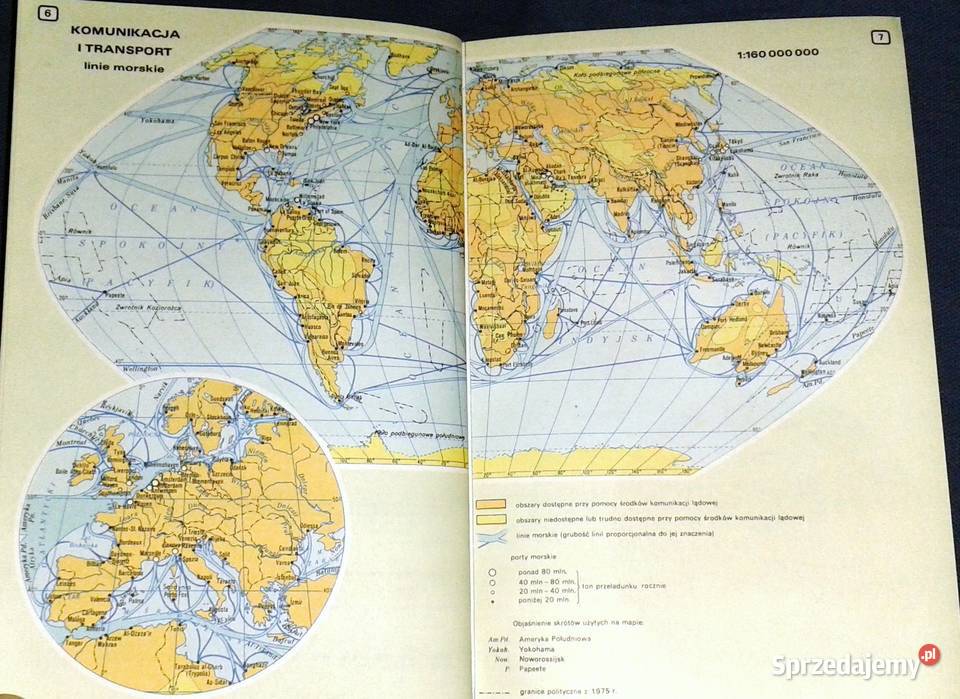 Popularny atlas świata Wydanie 1977 red Zofia Chełm sprzedam
