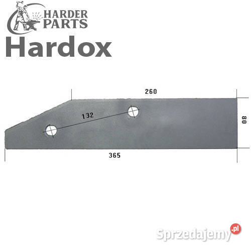 Płoza krótka HARDOX 27080704P części do pługa Suwałki