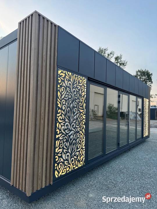 Pawilon 800x300 z dekorem LED biurowy usługowy dolnośląskie Wrocław