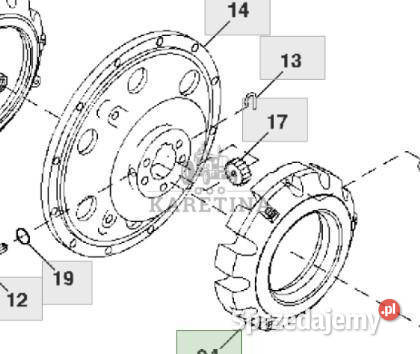 John Deere 7610 7710 7810 Piasta Odważnik