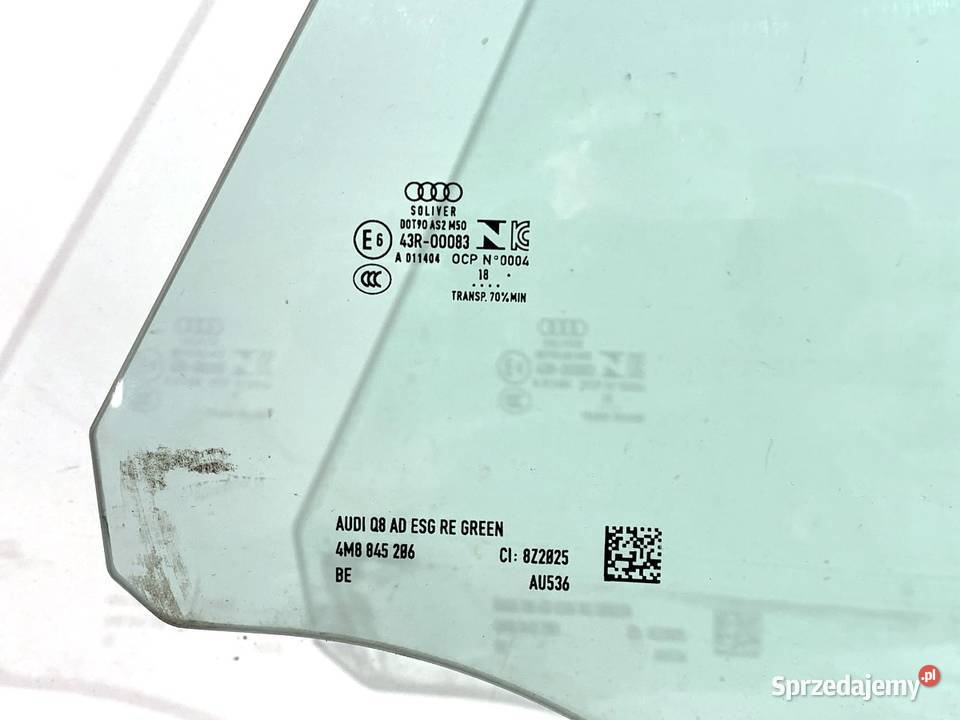 SZYBA PRAWY TYŁ AUDI Q8 SUV 4M8845206 TYLNA