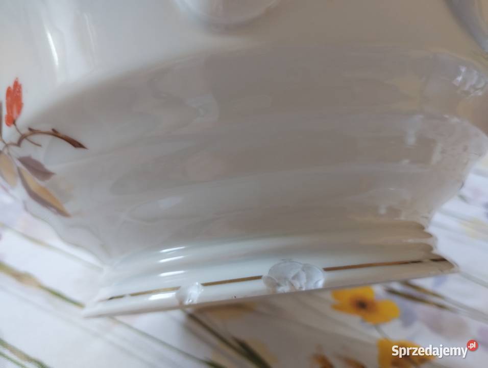 Waza porcelana art deco Konigsaltz biały Łódź