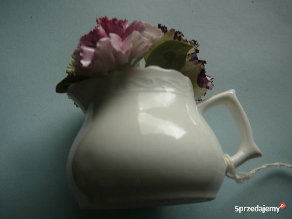 kwiatki w wazoniku ceramika logowana Anglia