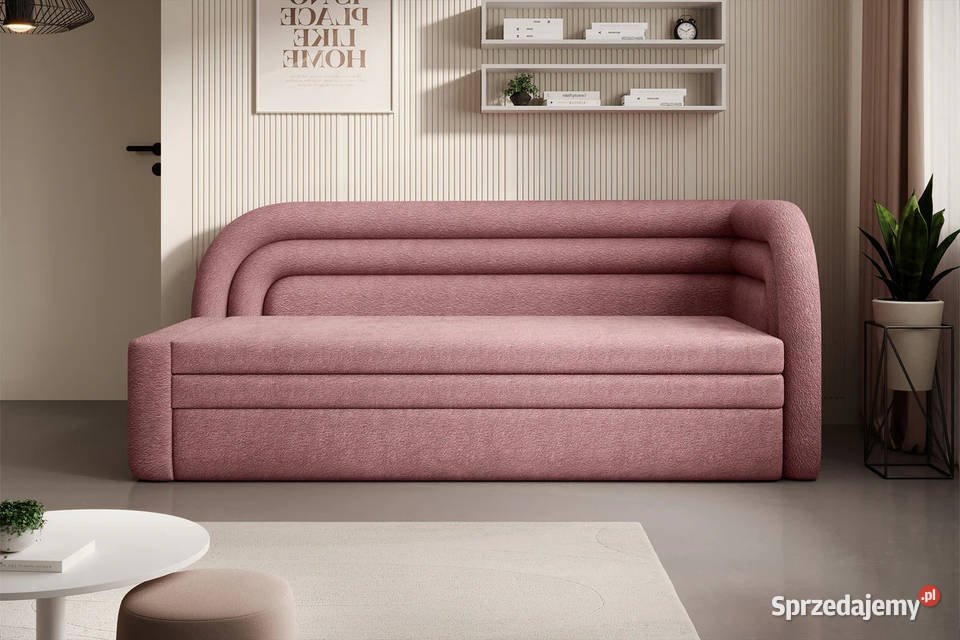 Sofa tapicerowana z funkcją spania i z 83cm