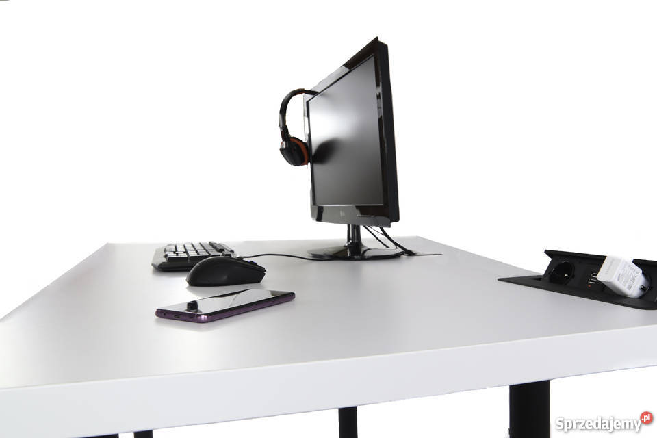 BIURKO KOMPUTEROWE BIAŁE 160X80 DUŻE PRODUCENT Wiśniowa