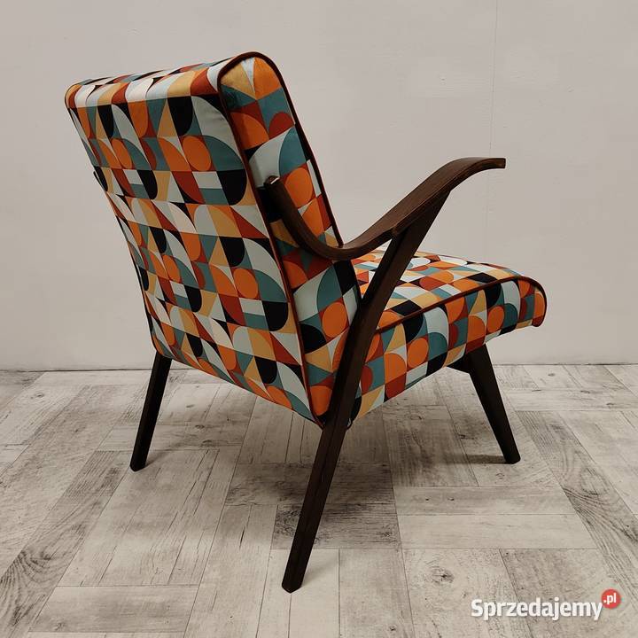 fotel PRL design Czechosłowacja lata 70te