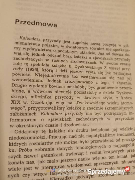 Kalendarz przyrody książki Warszawa księgarnia Rok wydania 1975