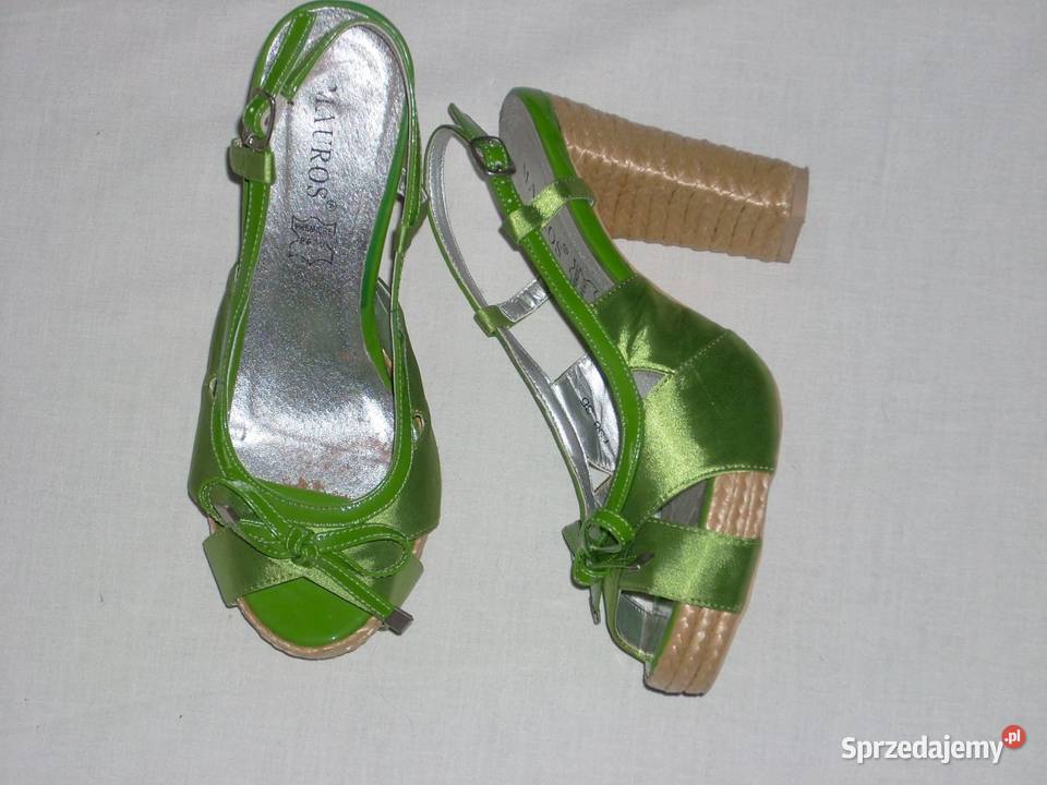 Eleganckie buty Sandały platforma Espadryle 36 zielony Nowy Sącz