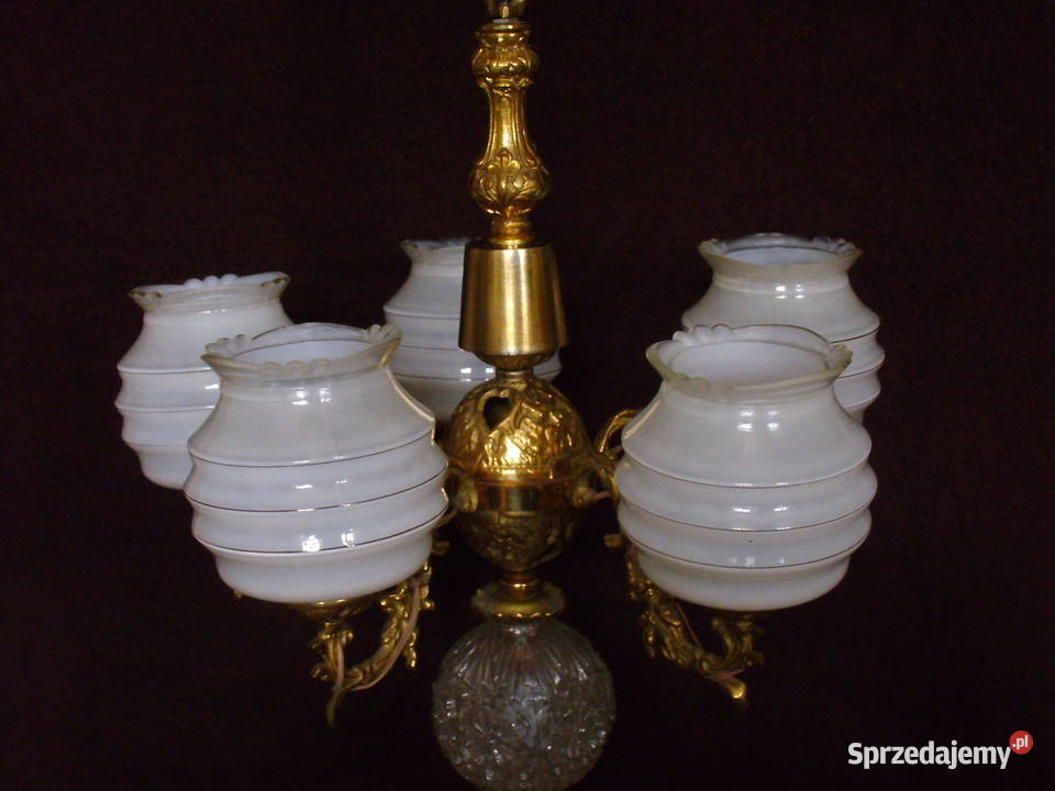 Żyrandol mosiężny 6 punktowy