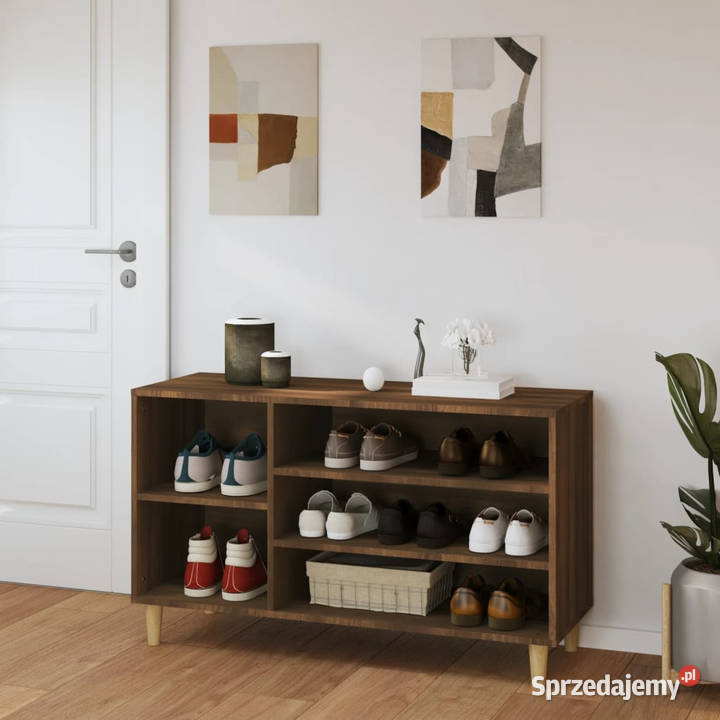 Szafka na buty brązowy dąb 102x36x60 WM819747 Warszawa