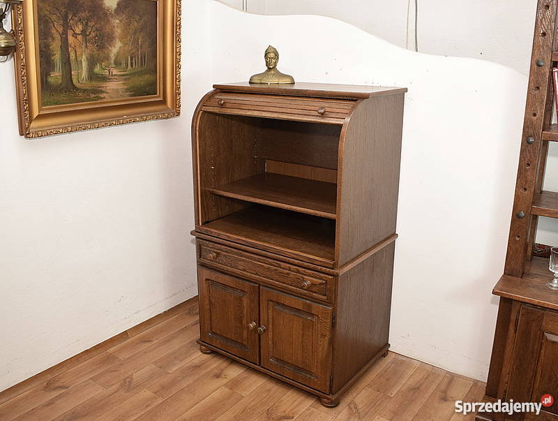 SEKRETARZYK SEKRETERA BIURKO SZAFKA KOMPUTER DĄB Świdnica