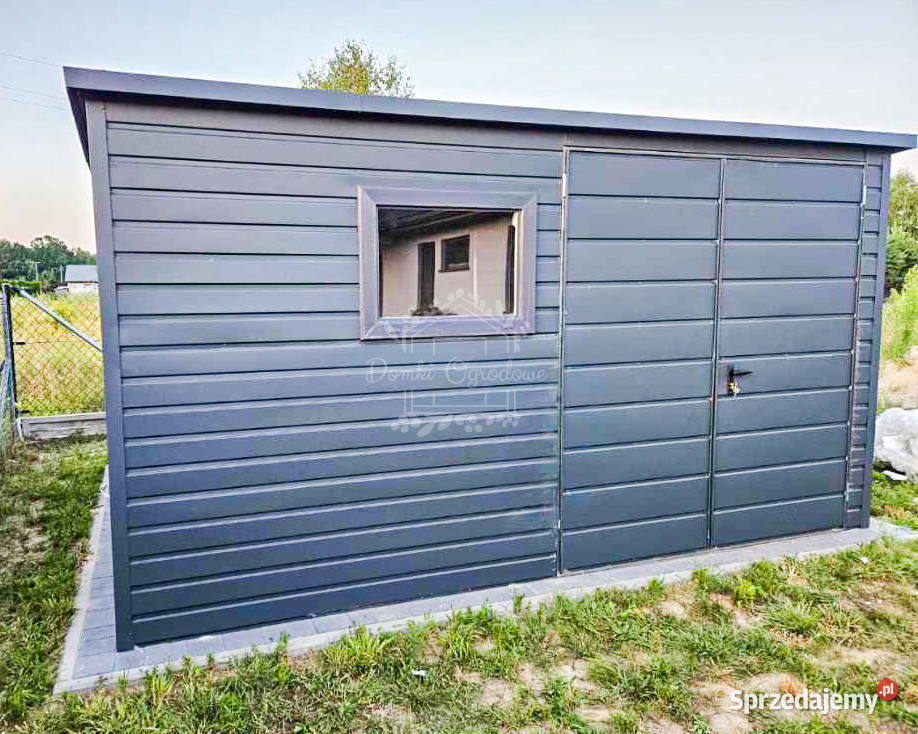 Domek ogrodowy 4x3m brama dwuskrzydłowa 2x okno Toruń