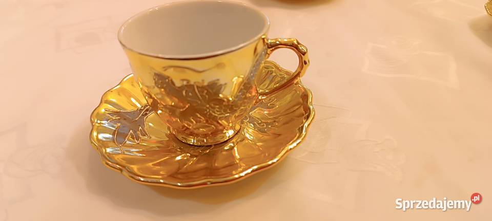 Złoty serwis kawowy Japan Jashika Kraków sprzedam
