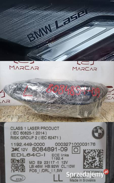 BMW 4 G22 G23 G80 G82 LAMPA LEWA LASER SHADOW Lampy przednie