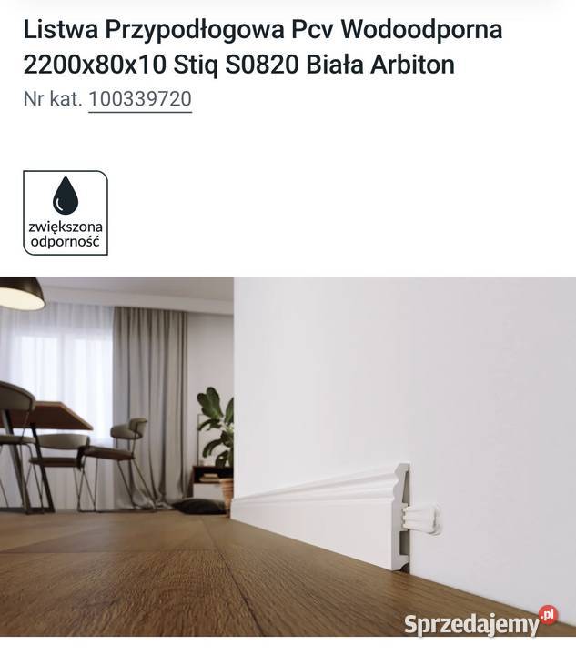 Listwa przypodłogowa PCV wodoodporna KOMFORT