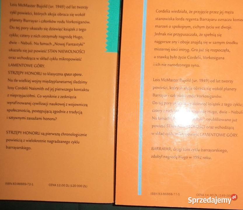 Barrayar część 1 i 2 Lois McMaster Bujold Rzeszów