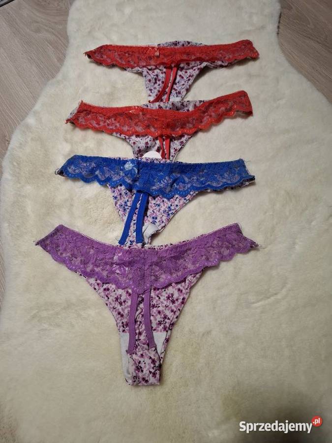 Komplet 3 sztuk kolorowych stringów M Figi i stringi świętokrzyskie